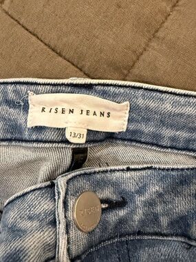RISEN Jeans Light Wash Denim Rhinestones Jeans